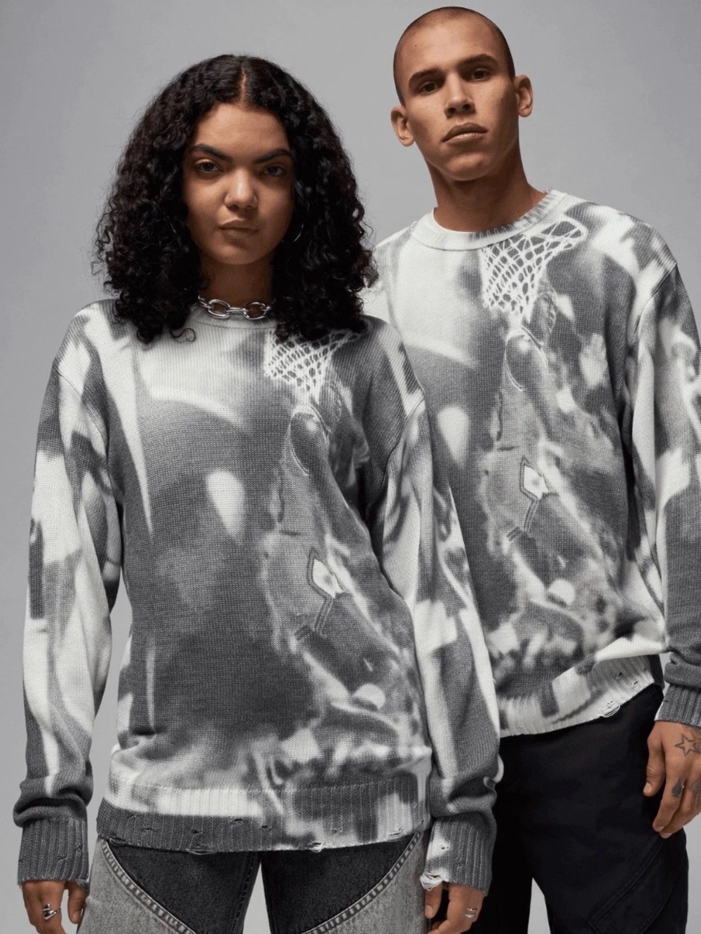 NWT Men's NIKE Air Jordan Michael Print Sweater Loose Fit HQ1635-133 Size XL